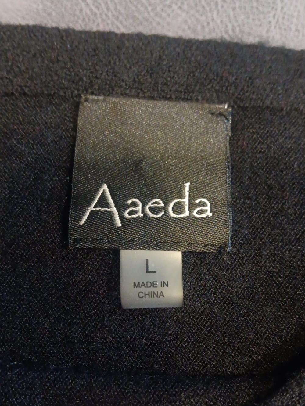 Aaeda Black Felted Floral Applique Dolman Sweater - Picture 5 of 9